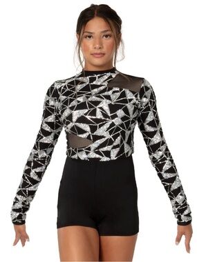 Alexandra Collection Cover Me In Diamonds Dance Costume Sz Y14